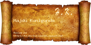 Hajdú Kunigunda névjegykártya