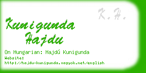 kunigunda hajdu business card